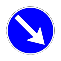 Маска знака 4.2.1 «Объезд препятствия справа» III т.р., пленка тип Б от Загород Маркет